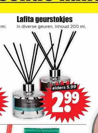 Dirk Lafita geurstokjes 200 ml aanbieding