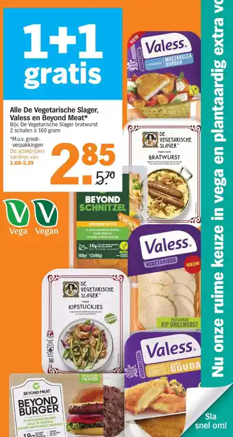 Albert Heijn Alle de vegetarische slager, valess en beyond meat* aanbieding