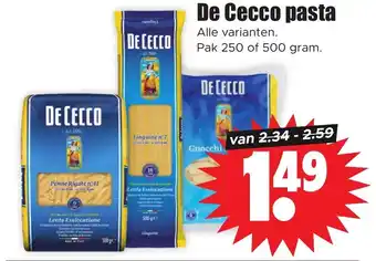 Dirk De cecco pasta 250g aanbieding