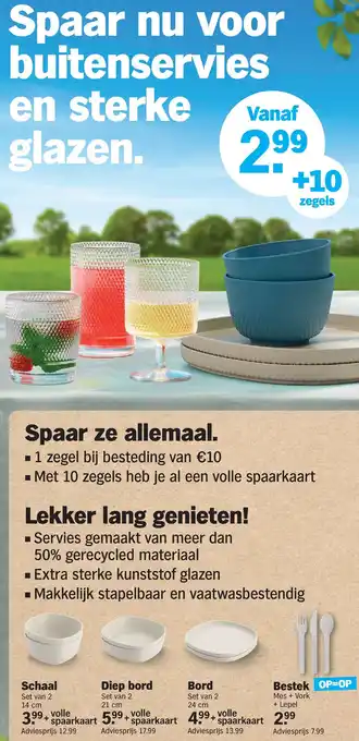 Albert Heijn Spaar nu voor buitenservies en sterke glazen aanbieding
