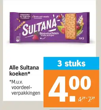 Albert Heijn Alle sultana koeken* aanbieding