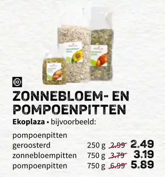 Ekoplaza Ekoplaza Zonnebloem- En Pompoenpitten 250g aanbieding