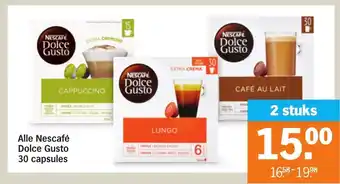 Albert Heijn Alle nescafe dolce gusto 30 capsules aanbieding