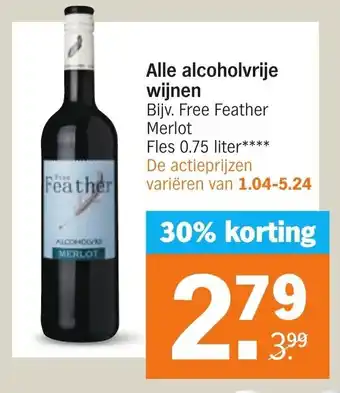 Albert Heijn Alle alcoholvrije wijnen aanbieding