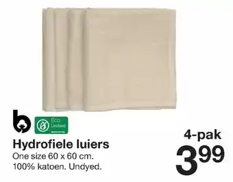 Zeeman Hydrofiele luiers 4-pak aanbieding