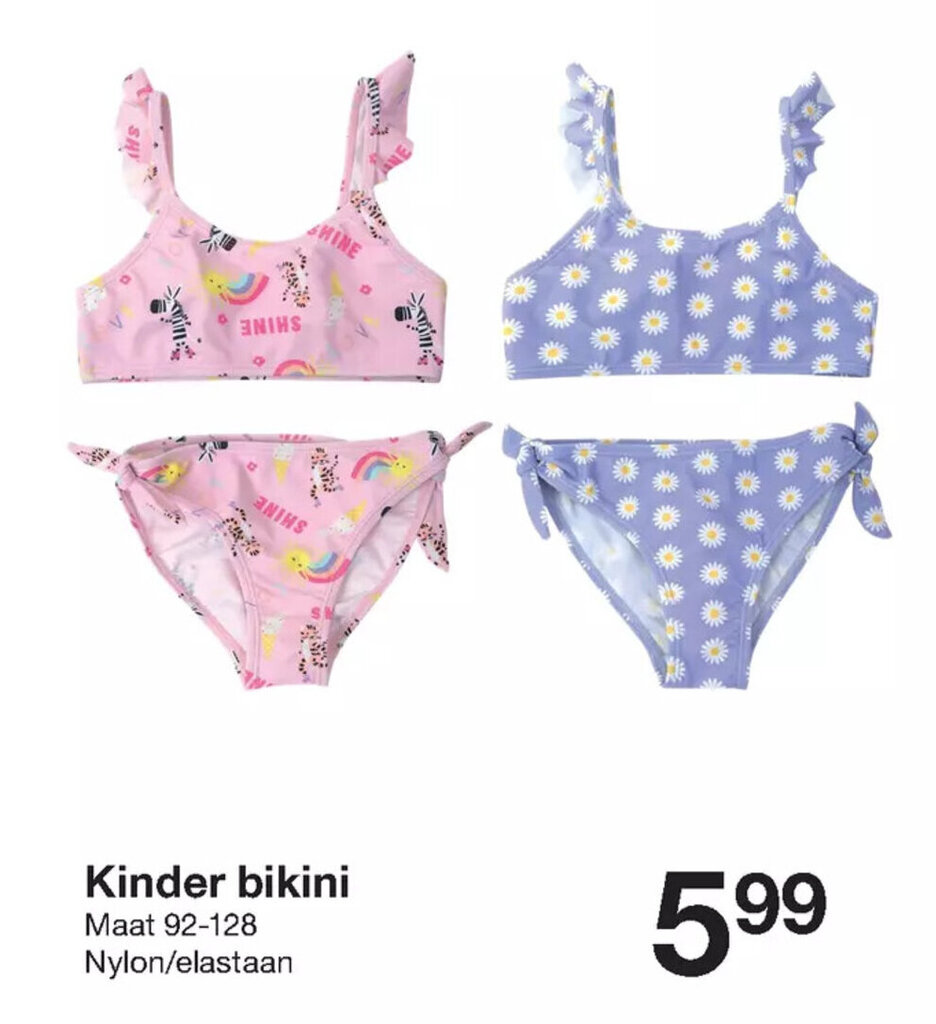 Kinder bikini aanbieding bij Zeeman