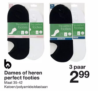 Zeeman Dames of heren perfect footies aanbieding