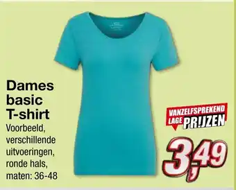 Kik Dames basic t-shirt aanbieding