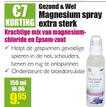 Gezond & Wel Magnesium spray extra sterk 150ml aanbieding