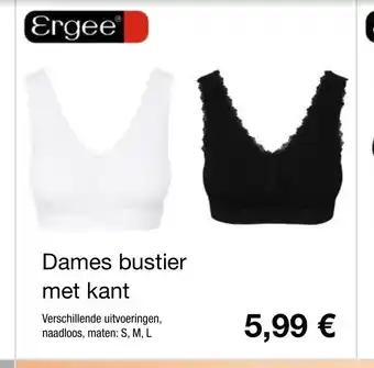 Kik Dames bustier met kant S,M,L aanbieding