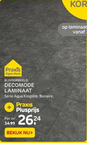 Praxis Decomode laminaat Serie Aqua Kingsize, Bonaire aanbieding