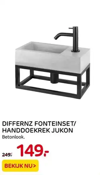 Praxis Differnz fonteinset/ handdoekrek jukon aanbieding