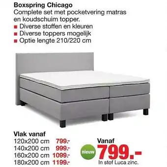 Budget Home Store Boxspring chicago aanbieding