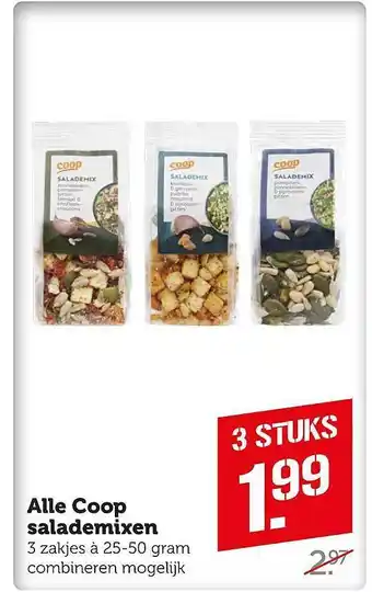 Coop Alle coop salademixen aanbieding