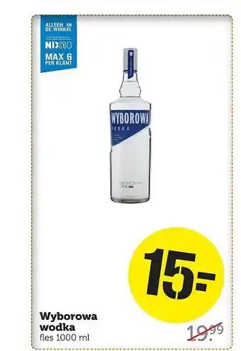 Coop Wyborowa wodka aanbieding