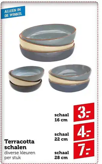 Coop Terracotta schalen aanbieding