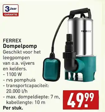 ALDI Ferrex dompelpomp aanbieding