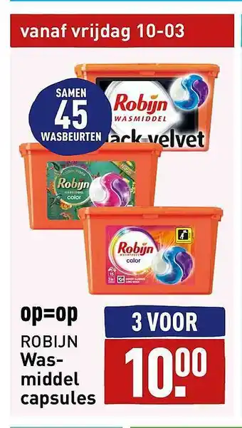 ALDI Robijn wasmiddel capsules aanbieding