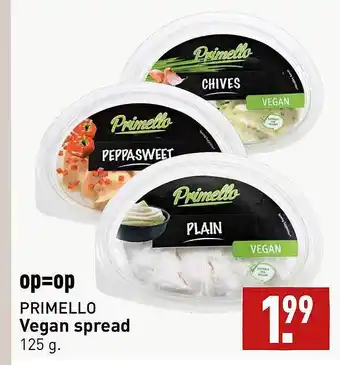 ALDI Primello vegan spread aanbieding