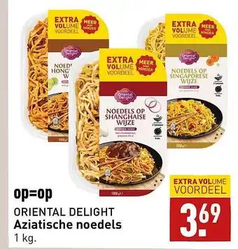 ALDI Oriental delight aziatische noedels aanbieding