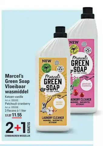 Sligro Marcel's green soap vloeibaar wasmiddel aanbieding