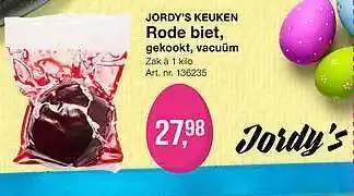 Bidfood Jordy's keuken rode biet, gekookt, vacuüm aanbieding