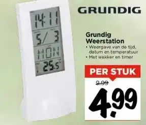Vomar Voordeelmarkt Grundig weerstation aanbieding