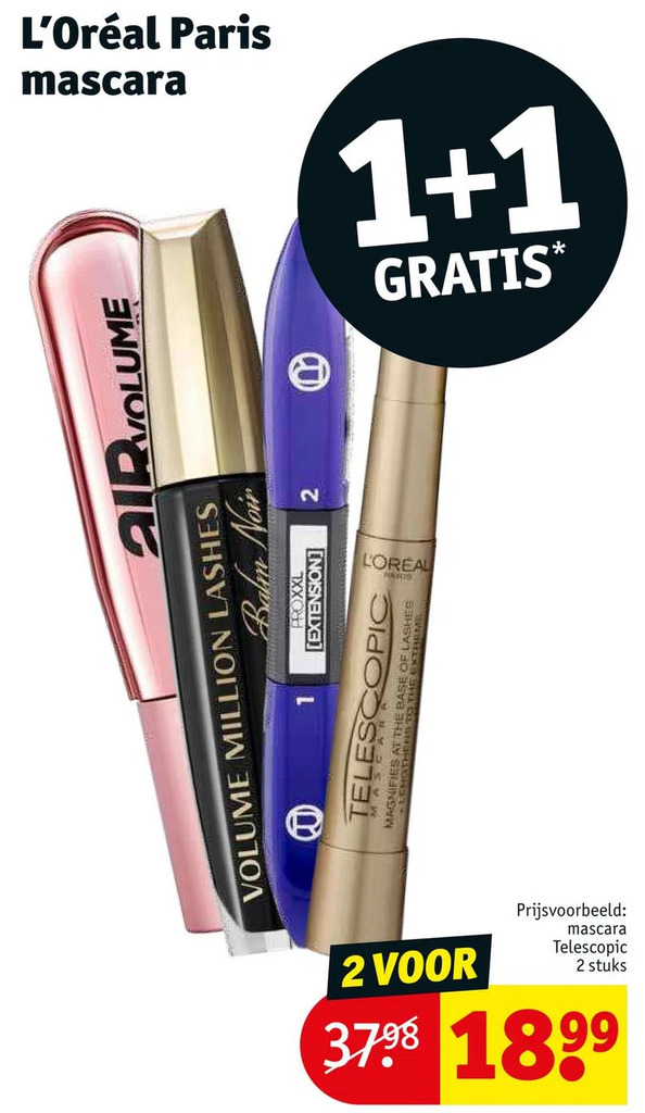 L'oréal paris mascara aanbieding bij Kruidvat