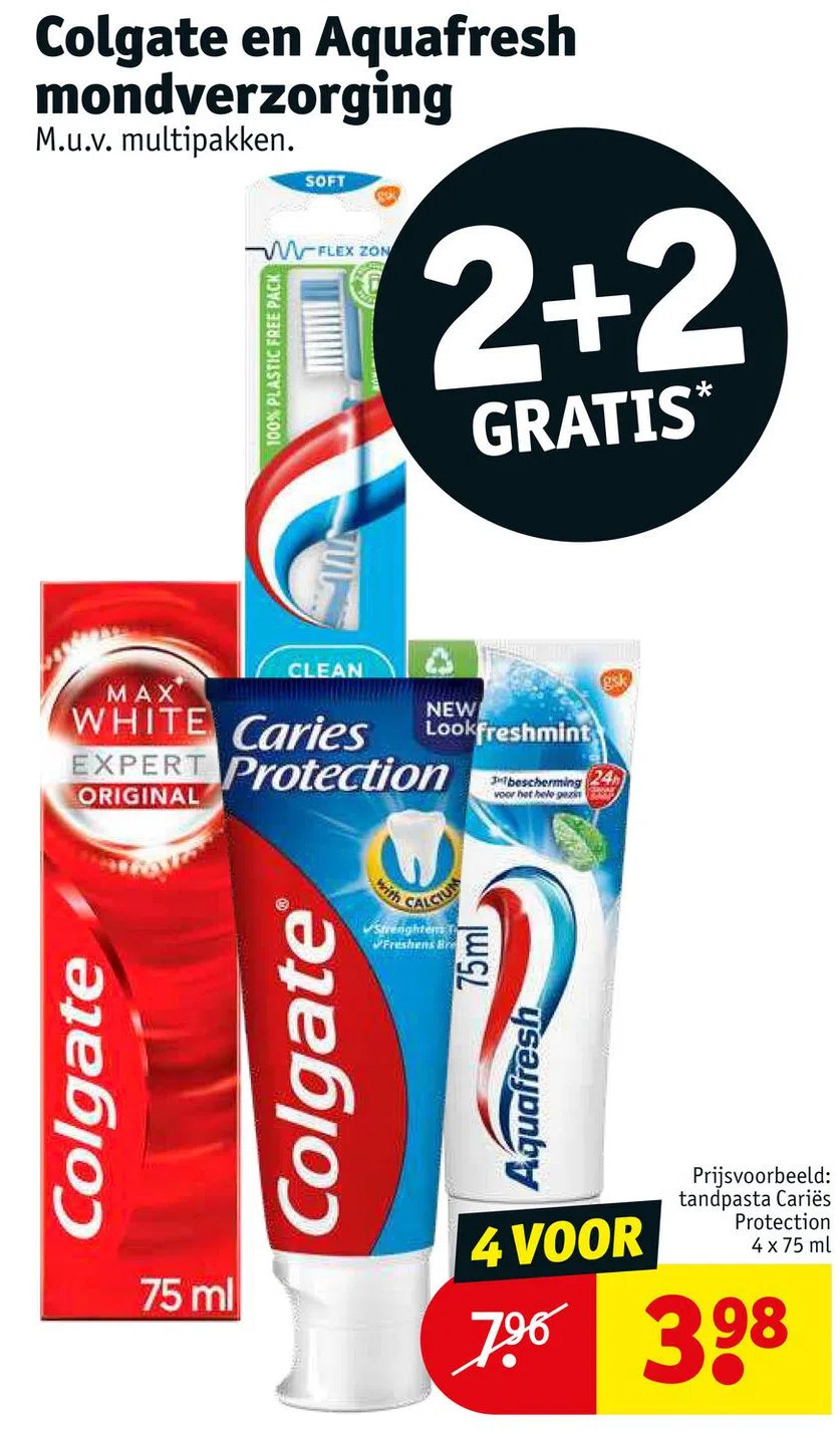 Colgate en aquafresh aanbieding bij Kruidvat