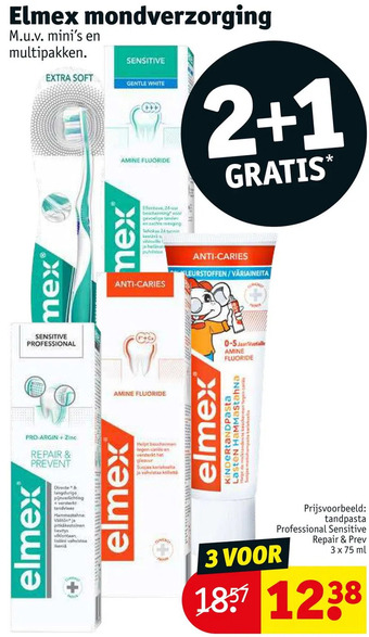 Kruidvat Elmex mondverzorging aanbieding