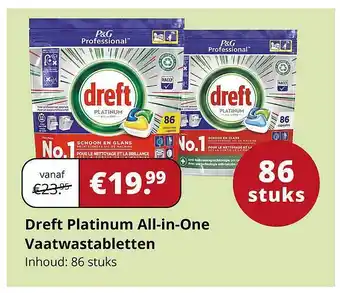 Voordeeldrogisterij Dreft platinum all-in-one vaatwastabletten aanbieding