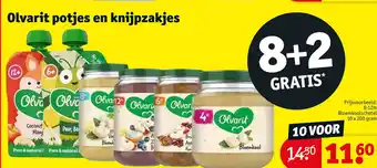 Kruidvat Olvarit potjes en knijpzakjes aanbieding