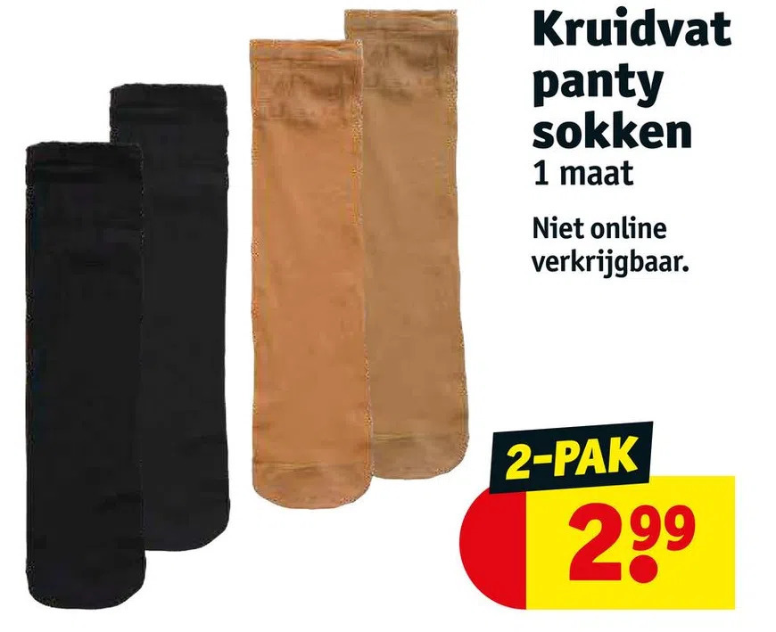 Kruidvat panty sokken aanbieding bij Kruidvat