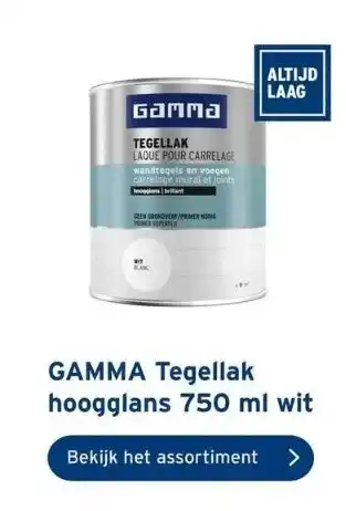 GAMMA Gamma tegellak hoogglans aanbieding