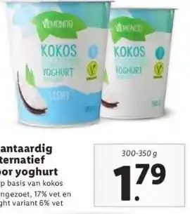 Lidl Plantaardig alternatief voor yoghurt aanbieding