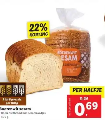 Lidl Boerenwit sesam aanbieding