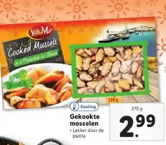 Lidl Gekookte mosselen aanbieding