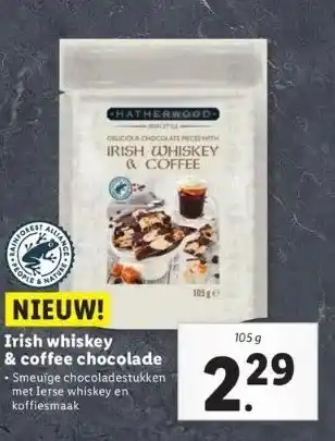 Lidl Irish whiskey & coffee chocolade aanbieding