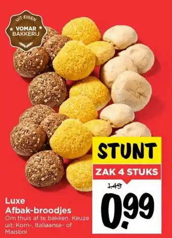 Vomar Voordeelmarkt Luxe afbak-broodjes aanbieding