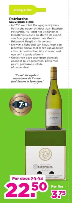 PLUS Patriarche Sauvignon blanc per doos aanbieding