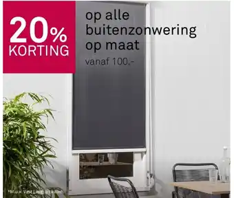 Karwei op alle buitenzonwering op maat aanbieding