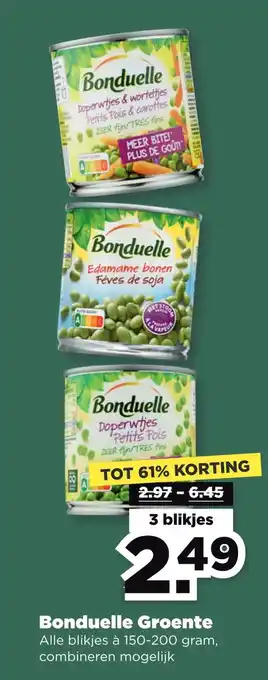 PLUS Bonduelle groente aanbieding