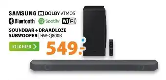 Expert Samsung di dolby atmos bluetooth™ spotify wi fi soundbar + draadloze subwoofer aanbieding