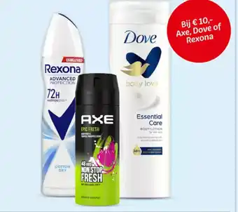 Hoogvliet Bij 10,- axe, dove of rexona aanbieding