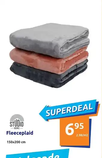 Action Fleeceplaid aanbieding