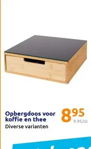 Action Opbergdoos voor koffie en thee aanbieding