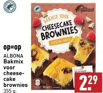 ALDI Bakmix voor cheesecake brownies 355 g. aanbieding