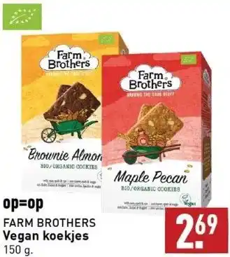 ALDI Farm brothers vegan koekjes aanbieding