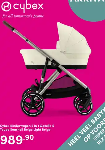 Baby & Tiener Cybex kinderwagen 2 in 1 gazelle s taupe seashell beige light beige aanbieding