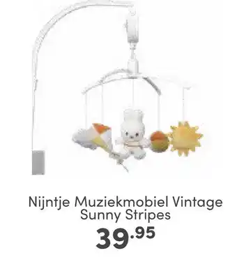 Baby & Tiener Nijntje muziekmobiel vintage sunny stripes aanbieding